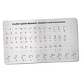 thumbnail image 1 of Lipstore Braille Alphabet Board Braille Learning Card for Beginners Children Students Silver 1pc, 1 of 8