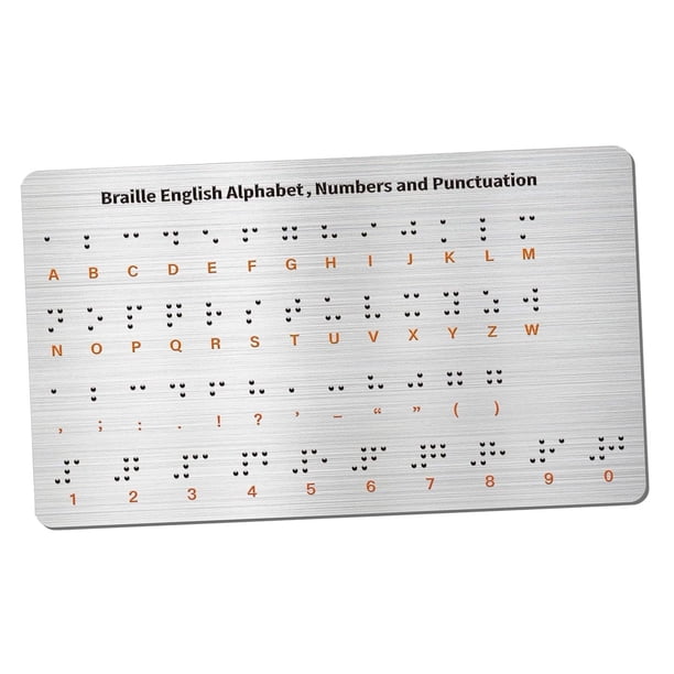Tablero del alfabeto braille, herramienta de aprendizaje de braille, ayuda didáctica portátil y eficaz, herramienta educativa para estudiantes ciegos Plata 1 pieza