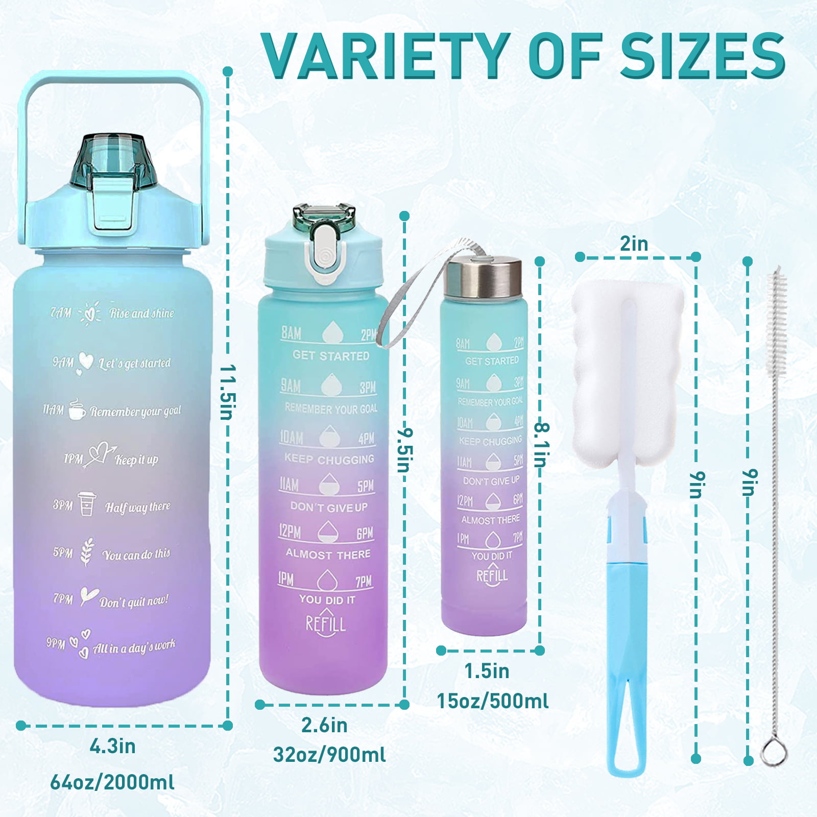 14 Pcs 32 oz Plastic Water Bottles Bulk Large Sports Water Bottles with  Scale Reusable Water Bottle …See more 14 Pcs 32 oz Plastic Water Bottles  Bulk
