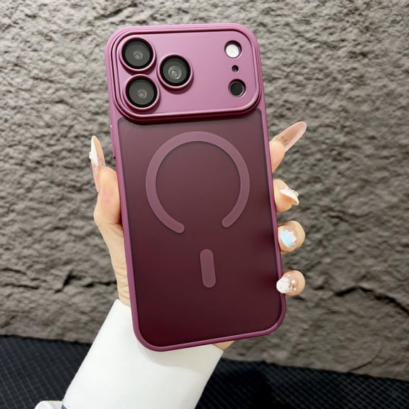 Corliven for iPhone 18 Pro Magnetic Case, Compatible with MagSafe, Shock Absorbent Protective Cover, Cherryred