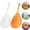 White,Orange, variant on YAZHPA 2 Pieces Strainer Scoop Colander Slotted Pasta Spoon Plastic Skimmer Spoon with Handle Food Drain Shovel for Kitchen Cooking, White and Orange 13.4x5.5