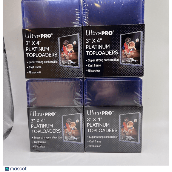 Ultra Pro 3X4 PLATINUM Toploaders 35pt 4 Packs of 25 for Standard Sized Cards