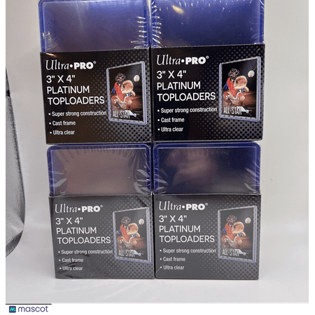 Ultra Pro 3X4 PLATINUM Toploaders 35pt 4 Packs of 25 for Standard Sized Cards
