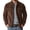 Dark Brown, variant on Men's Vintage Trucker Suede Jacket Light Weight Faux Leather Casual Western Blazer Sport Coat Color M