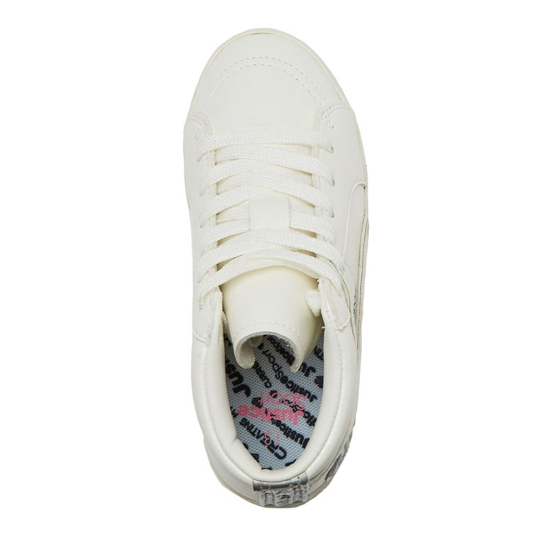 Justice Girls Mid Top Court Sneakers, Sizes 13-4 - Walmart.com Justice Girls Mid Top Court Sneakers, Sizes 13-4 - Walmart.com