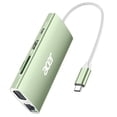 thumbnail image 1 of Hub USB C Acer 9 en 1 con HDMI 4K, Ethernet, USB 3.0 de 5 Gbps, verde, 1 of 7