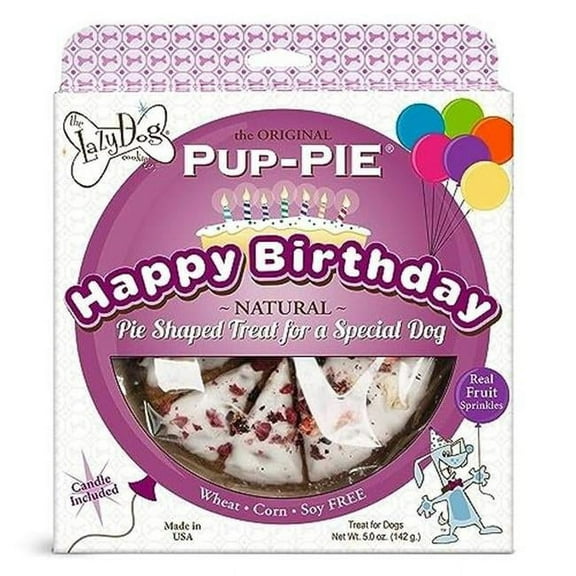 Lazy Dog Cookie 100927 5 oz Happy Birthday for a Special Dog Pup-Pie Dog Birthday Treat