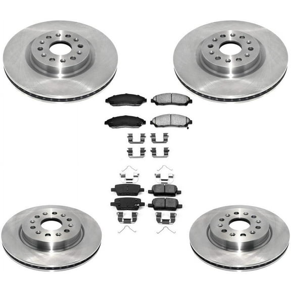 Disc Brake Rotors with Ceramic Brake Pads for Cadillac XT5 6Pc Kit 2017-2019