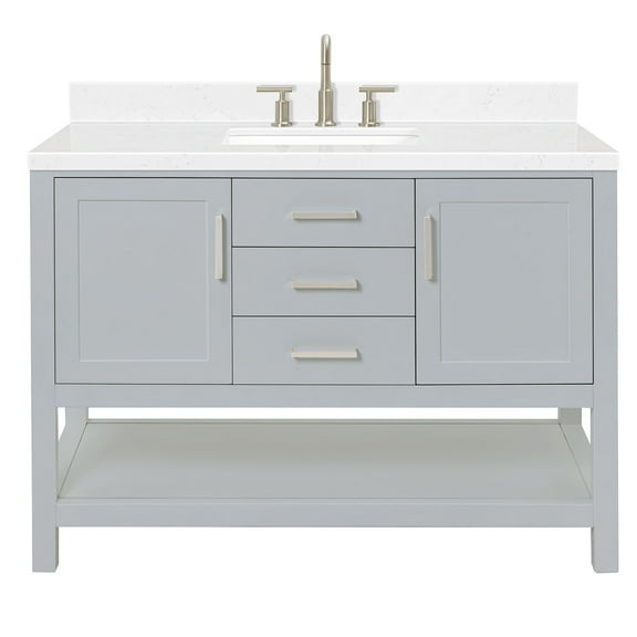 Ariel S048scqrvo Magnolia 48" Free Standing Single Basin Vanity Set - Grey