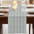 thumbnail image 3 of Table Runners 72 Inches Long Dress Scarves, Wood Grain Farmhouse Kitchen/Dining Table Runner, Coffee Tablerunners, Vintage Geometric Wooden Planks Brown Green 13x72 Inch, 3 of 9