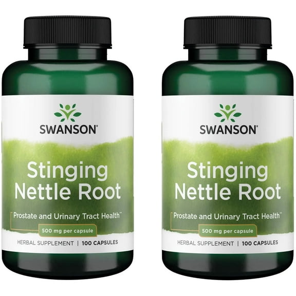 Swanson Stinging Nettle Root (Urtica Dioica) - Herbal Supplement - (100 Capsules, 500mg) (2 Pack)