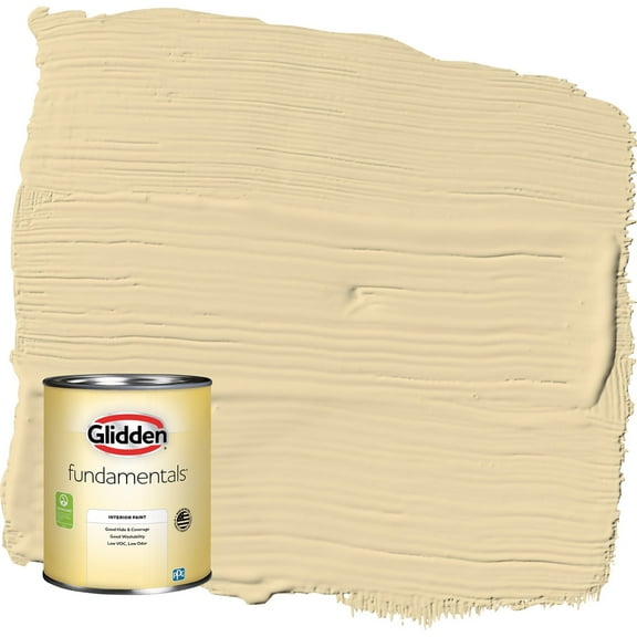 Glidden Fundamentals Caramelized Pears / Yellow Eggshell Interior Paint, 1 Quart
