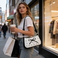 thumbnail image 4 of Bolso bandolera informal para mujer y bolso de mano para el brazo | Bolso de hombro de nailon versátil para uso diario | Monedero compacto para teléfono, cartera y maquillaje, 4 of 6