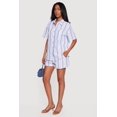 thumbnail image 2 of Women's High Waisted Striped Casual Shorts, 2 of 4