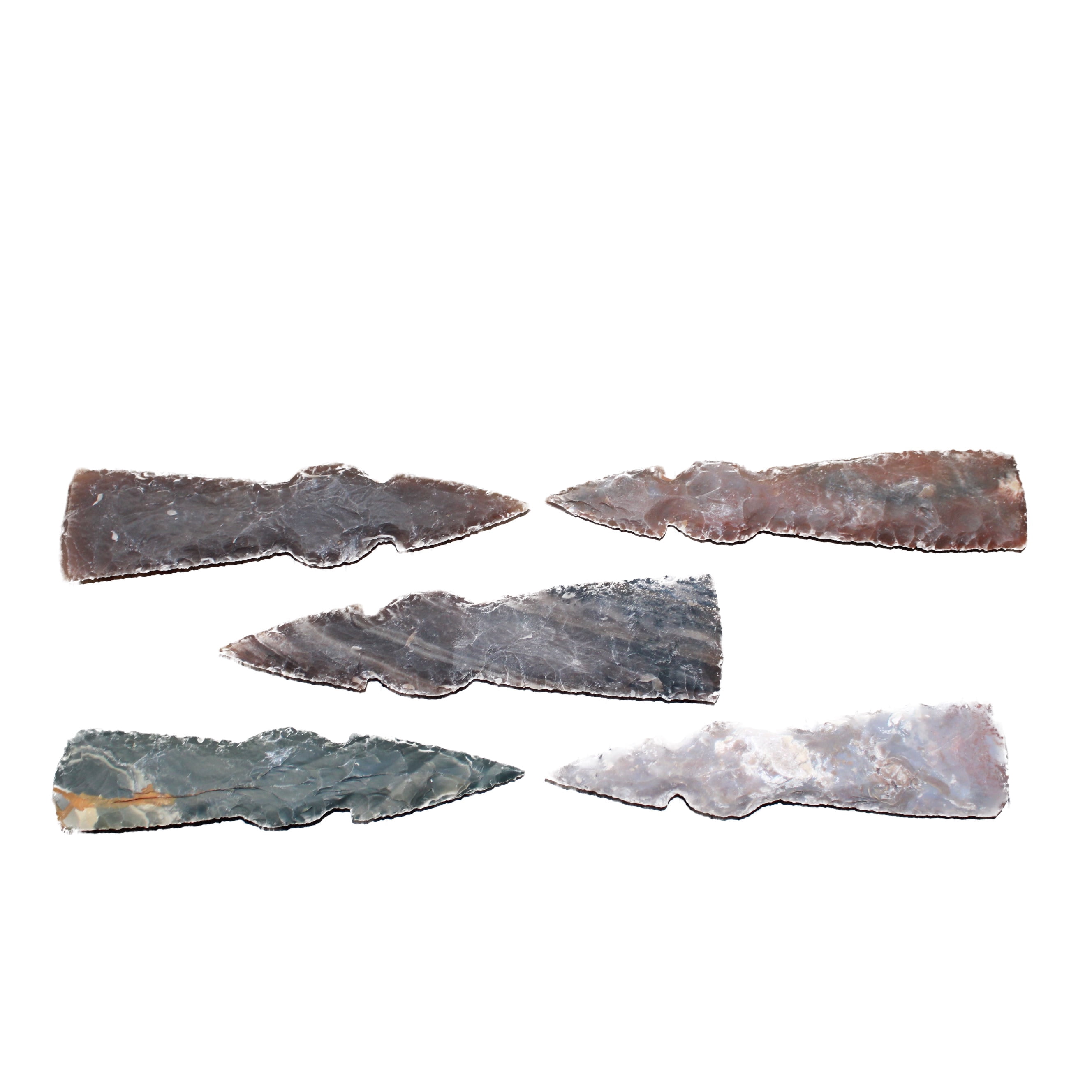 5 Stone Ornamental Tomahawk Heads  #5264    Agate Jasper Axe Hatchet Ax