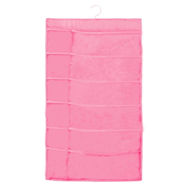 Organizador de armario colgante, estante de pared de doble cara, armario, bolsa de almacenamiento para calcetines de ropa interior, rosa, 36 bolsillos kenally HA3102-09B