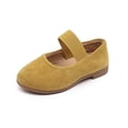thumbnail image 5 of Yellow Mary Jane Flats for Girls Soft Sole Kids Shoes Non-Slip Elastic Strap Casual Dress Shoes Comfortable,Size 11, 5 of 8