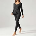 thumbnail image 5 of Tsivenald Womens Thermal Underwear Set 2 Piece Ultra-Soft Fleece Lined Long Sleeve Top & Long Johns Bottom Warm Winter Base Layer, 5 of 7