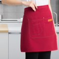 thumbnail image 3 of Hyasfey Half Apron for Men Women Breathable Kitchen Cooking Apron with Pockets Stylish Skirt Design Waiter Short Apron Versatile Chef Costume Accessory, 3 of 8