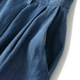 thumbnail image 6 of Aofany Women Summer Denim Skirt Casual High Waist A line Skirt with Pocket Button Midi Jeans Skirts, 6 of 6