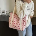 thumbnail image 2 of Bolso de mano de terciopelo simple de gran capacidad 2024 Nuevo bolso de mano sencillo para viajeros Bolso de hombro lindo para mujeres, 2 of 5