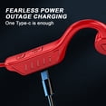 thumbnail image 3 of openpig Bluetooth Headset, Bone Conduction Headphones, Bluetooth 5.0 Open Ear Headphones, Wireless Headphones 11H Playtime, Sport Headphone Suitable for Running,Cycling, Outdoor Sports Red, 3 of 3