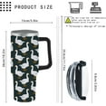 thumbnail image 3 of White Goose Geese 40oz Tumbler With Handle Gifts For Daughters Aesthetic Tumbler With Lid And Straw For Outdoor, 3 of 6