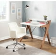 thumbnail image 7 of Indoor Home Office Furniture Archer Contemporary Desk In Walnut Wood With White Wood Top, 7 of 7