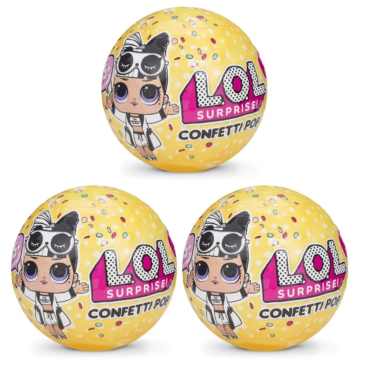 Schaduw Valkuilen Infrarood L.O.L. Surprise! Series 3 Confetti Pop 3-Pack Wave 2 Snuggle Babe LOL Doll  MGA 5515393PACK - Walmart.com