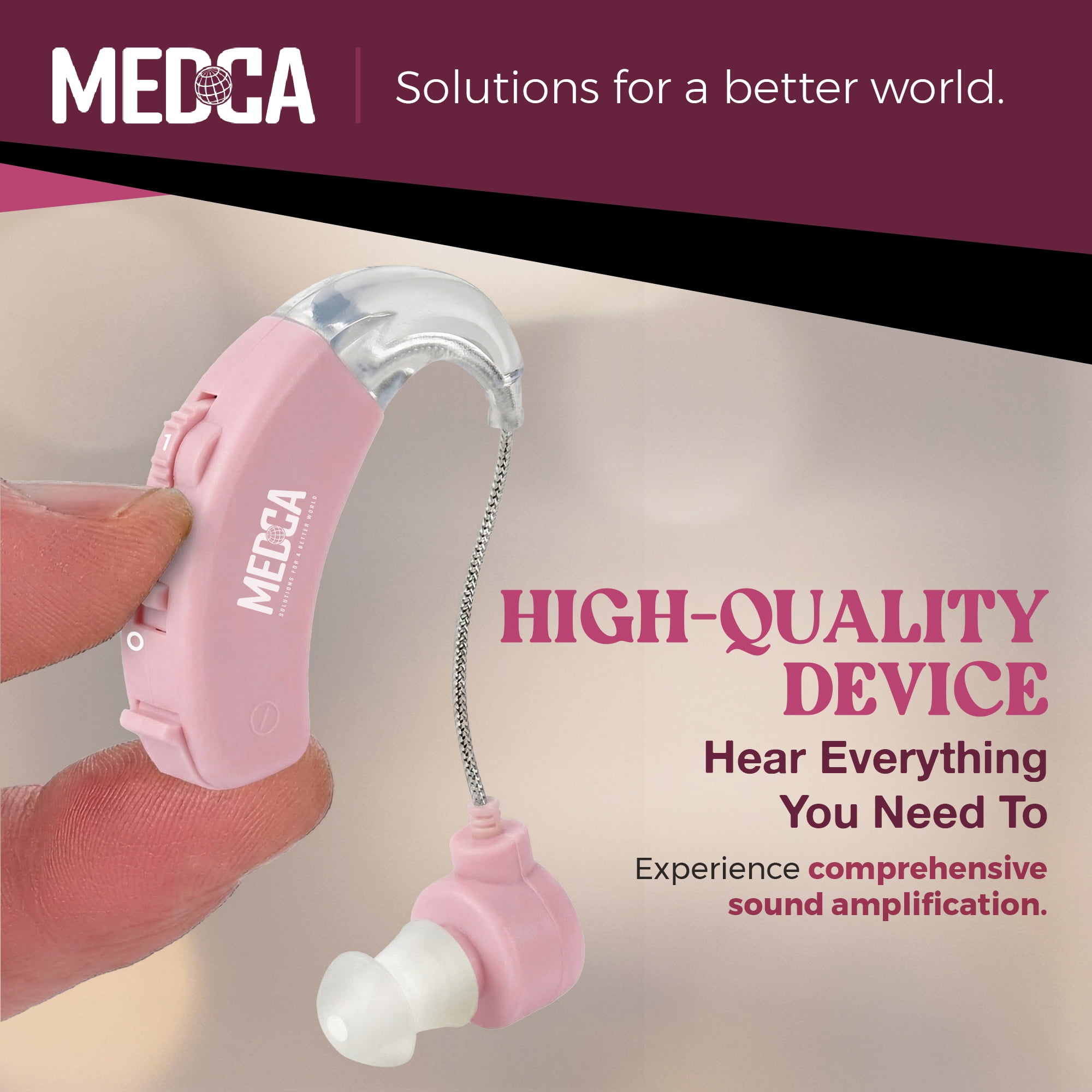 MEDca Behind the Ear Sound Multicolor Digital Sound Enhancer Amplifier