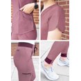 thumbnail image 3 of Adar Pro Heather Modern Athletic Scrub Set For Women - Modern V-Neck Scrub Top & Yoga Jogger Scrub Pants, 3 of 7