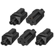 Strhowill 5 PCS C6 Cloverleaf to Universal US Outlet Adapter, Powers Gaming Consoles & Audio Rigs, Single Port Fits 5-15P/5-20P/6-15P/6-20P Plugs