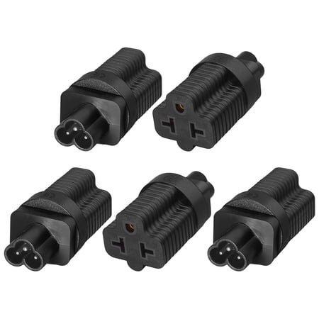 Strhowill 5 PCS C6 Cloverleaf to Universal US Outlet Adapter, Powers Gaming Consoles & Audio Rigs, Single Port Fits 5-15P/5-20P/6-15P/6-20P Plugs