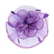 thumbnail image 4 of Diadema de plumas con , diadema de flores, diadema para el cabello, diadema para cóctel, joyería Púrpura, 4 of 8