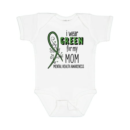 

Inktastic I Wear Green for My Mom- Mental Health Awareness Gift Baby Boy or Baby Girl Bodysuit