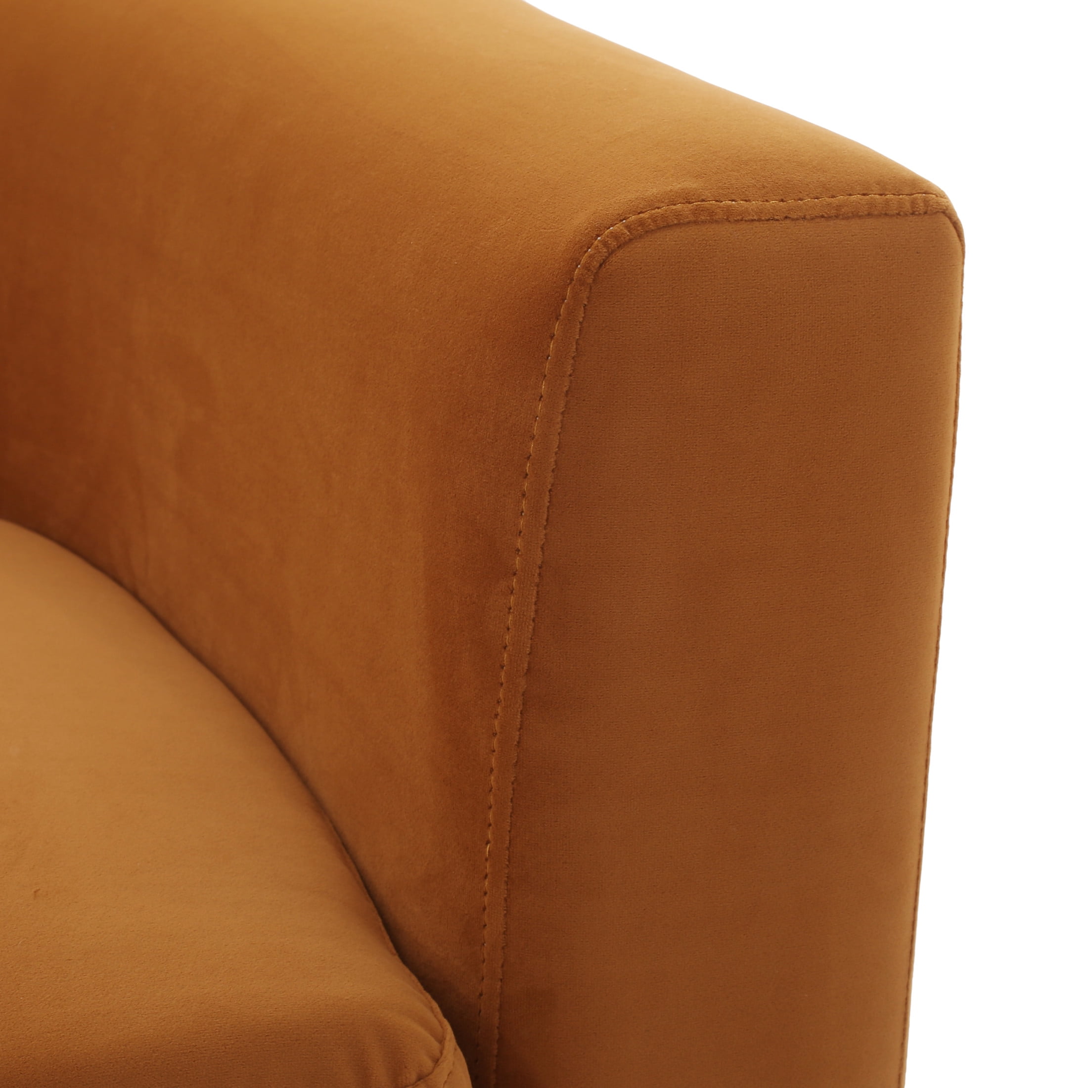 Noble House Modern Velvet Loveseat for Living Room, Turmeric