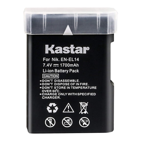 Kastar Replacement Battery EN-EL14 for Nikon D3100, D3200, D5100, P7000, P7100, P7700 DSLR Cameras