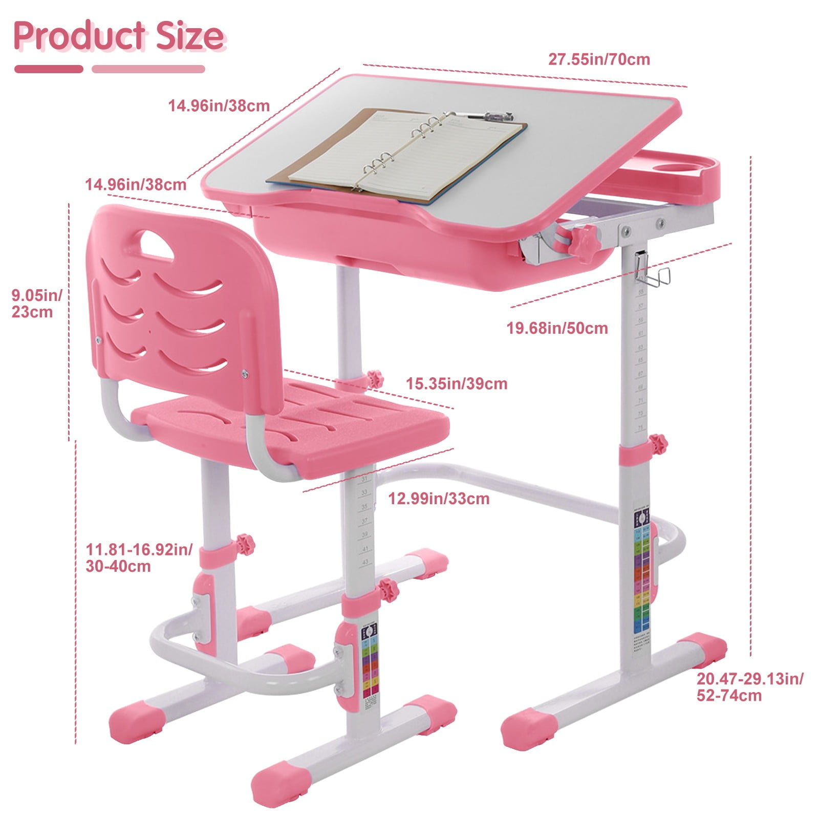 Buy Meitianfacai Study Desk for Kids Height Adjustable Study Desk And