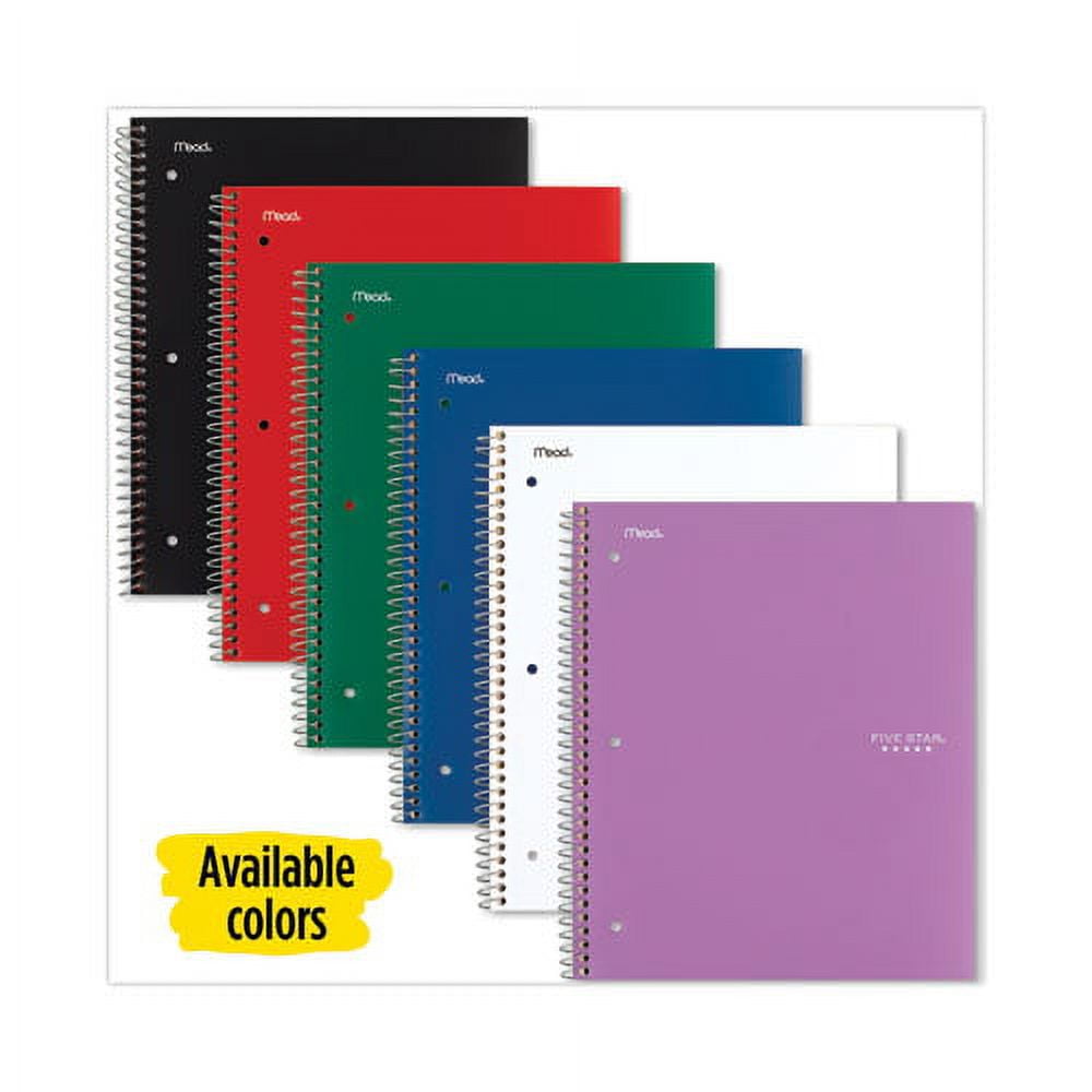 Wirebound Notebook, 1 Subject, Medium/college Rule, Randomly Assorted Covers, 11 X 8.5, 100 Sheets | Bundle of 10 Each