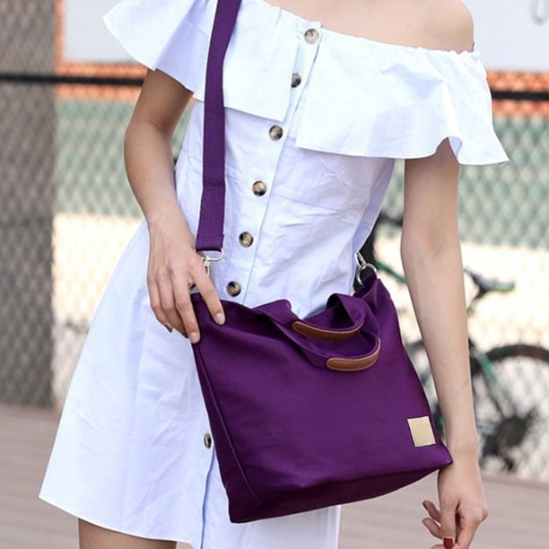 Bolsa de viaje extensible con doble tirante al hombro - Bolsa deportiva 37L y bolsa de gimnasio - Camisa de nylon para mujer - Vino, morado, azul oscuro, verde menta, verde, rojo