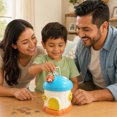 thumbnail image 5 of Mushroom House Piggy Bank for Kids with Lock and 2 Keys, Cute Decorative Coin Bank and Savings Box, 5 of 5