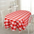 thumbnail image 3 of Red Plaid Oval Tablecloth for Oval Table Waterproof Table Cloths for Dining Room Indoor Outdoor Home Decorative Table Cloth-60x84in, 3 of 6