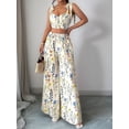 thumbnail image 6 of Women's 2 Piece Set Outfits - Camisole Top & Wide Leg Pants White S, 6 of 8