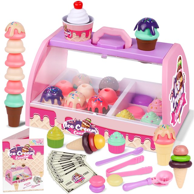 Set de Juego Gifts2U Mostrador de Helados para Niños Mayores de 3 Años 48 Unidades