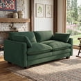 thumbnail image 6 of 75” Small Cloud Loveseat Couches for Living Room, Noelse 2 Seater Love Seat Sofa with Comfy Deep Seat, Small Washable Couches with Removable Corduroy Cover for Apartment, Green, 6 of 10