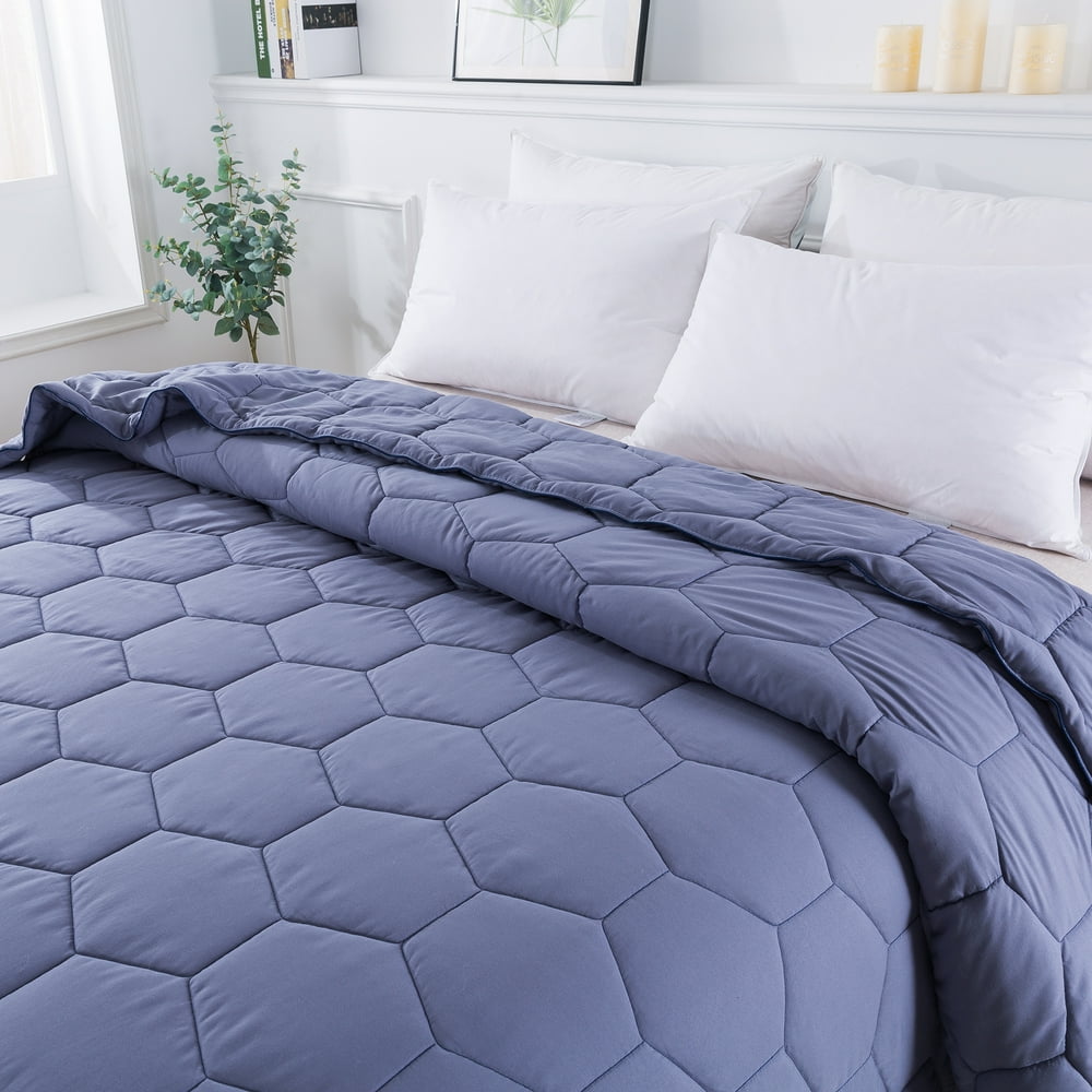 Honeycomb Down Alternative Blanket - Blue Granite/Blue Depths - Full ...