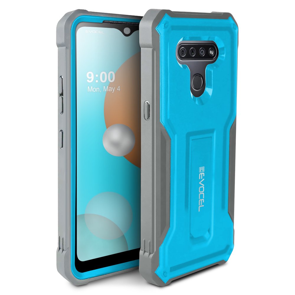 LG K51 Case, Evocel [Glass Screen Protector] [Integrated Kickstand