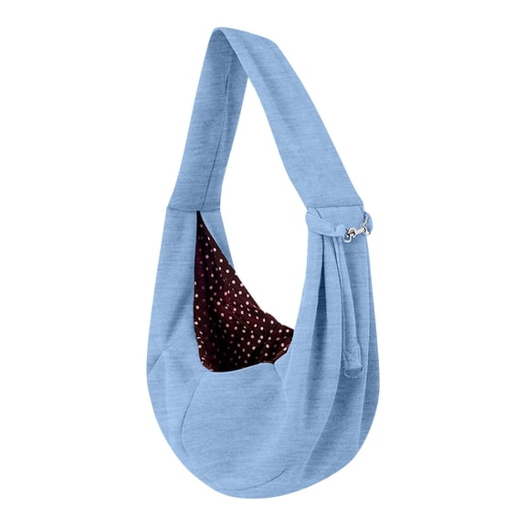 Dog Sling Carrier for Small Dogs, Adjustable Shoulder Pet Carrier Bag, Soft Breathable Puppy Pouch, Hands Free Travel Dog Sling,Blue
