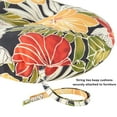thumbnail image 3 of Greendale Home Fashions Aloha Black Floral 15 in. Round Outdoor Reversible Bistro Seat Cushion (Set of 2), 3 of 8
