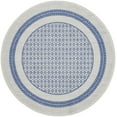 thumbnail image 3 of Nourison Whimsicle Modern Moroccan Ivory Blue 8' x round Area Rug, (8' Round), 3 of 9